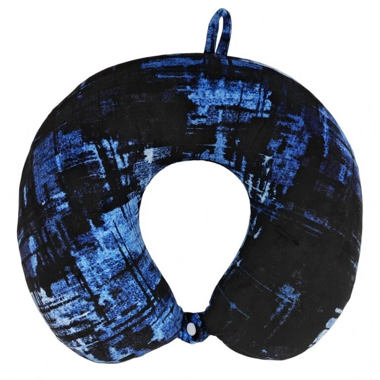 U-shaped pillow Blue & Black Tie-Dye Memory Foam U-Shaped Pillow