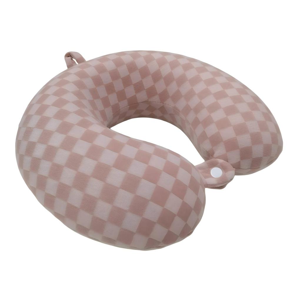 U-shaped pillow Small Checkered Memory Foam U-Shaped Pillow