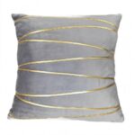 Throw Pillow Dutch Velvet Throw Pillow with Gold Piping