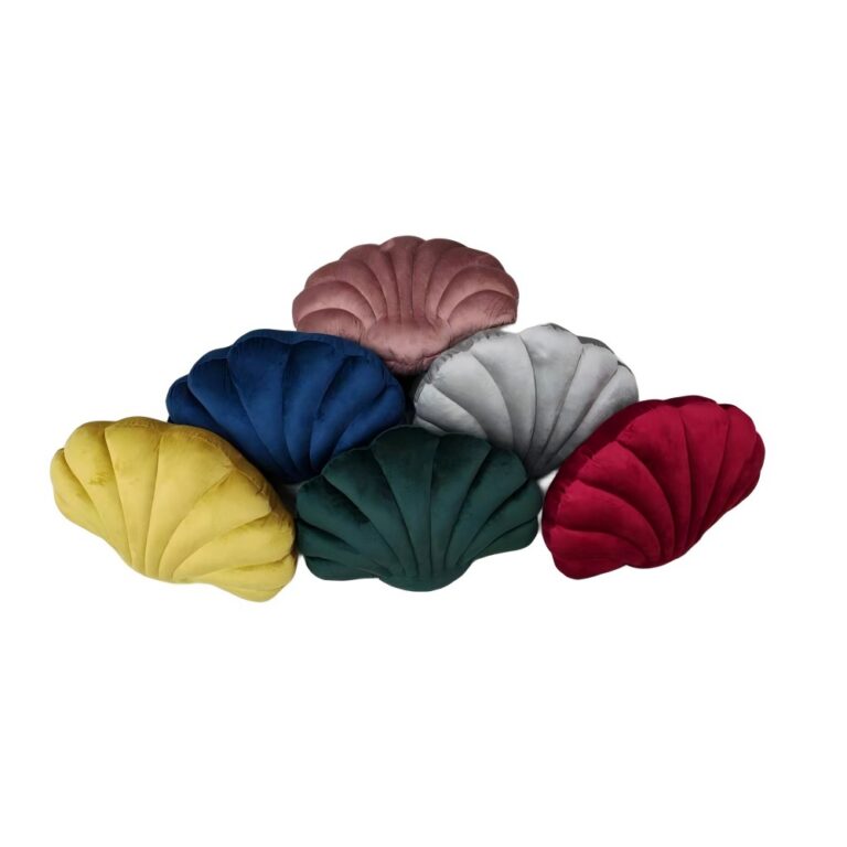 Throw Pillow Solid-Color Seashell Throw Pillow