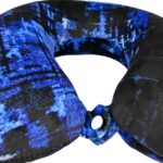 U-shaped pillow Blue & Black Tie-Dye Memory Foam U-Shaped Pillow