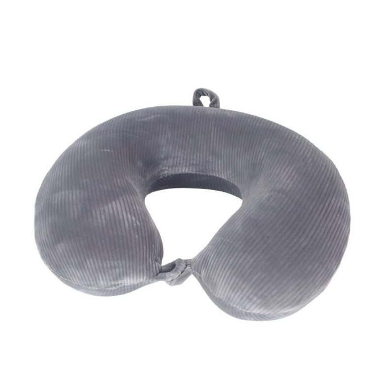U-shaped pillow Vertical Ribbed Solid Color Memory Foam U-Shaped Pillow