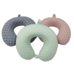 U-shaped pillow Small Checkered Memory Foam U-Shaped Pillow