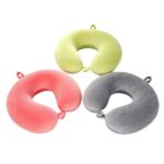 U-shaped pillow Vertical Ribbed Solid Color Memory Foam U-Shaped Pillow