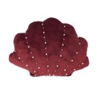 Throw Pillow Pearl-Embellished Seashell Throw Pillow