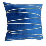 Throw Pillow Dutch Velvet Throw Pillow with Gold Piping